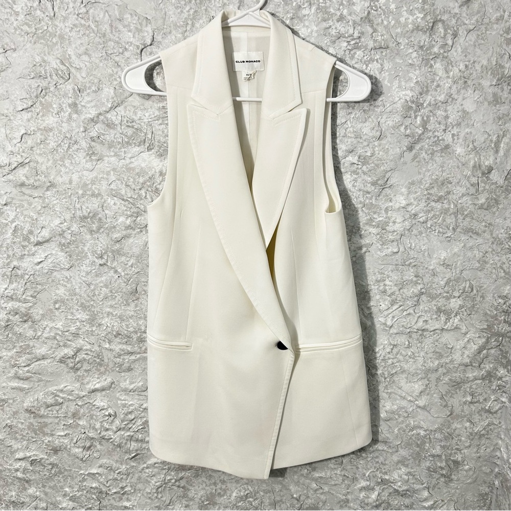 Club Monaco White Blazer Vest